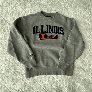 Gray University of Illinois Crewneck Sweater